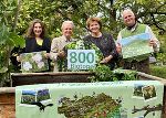 Freude über Grundstück Nr. 800: Romana Ull, Naturschutzpräsident Johannes Gepp, LR Ursula Lackner und Naturschutzbund-GF Markus Ehrenpaar (v.l.) © Land Steiermark/Samec; bei Quellenangabe honorarfrei