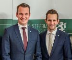 Bildungslandesrat Stefan Hermann und ÖVP-Klubobmann Lukas Schnitzer (v.l.)