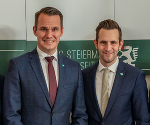 Bildungslandesrat Stefan Hermann und ÖVP-Klubobmann Lukas Schnitzer (v.l.)