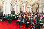 In der Aula der Alten Universität wurden im feierlichen Rahmen die Leistungsabzeichen in Gold beziehungsweise die neuen Kapellmeisterinnen und -meister des Landes ausgezeichnet.