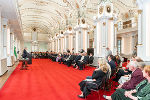 In der Aula der Alten Universität wurden Goldene Ehrenzeichen des Landes Steiermark und Lebensrettungsmedaillen verliehen. © Land Steiermark/Robert Binder; Verwendung bei Quellenangabe honorarfrei