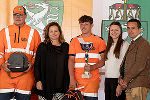 Michael Ivanic (Mureck, Helfer), LR Claudia Holzer, Matthias Gutmann (Feldbach, 1. Platz), BR Antonia Herunter, STED-Chef Franz Zenz (v.l.) © Land Steiermark/Bektas; Verwendung bei Quellenangabe honorarfrei